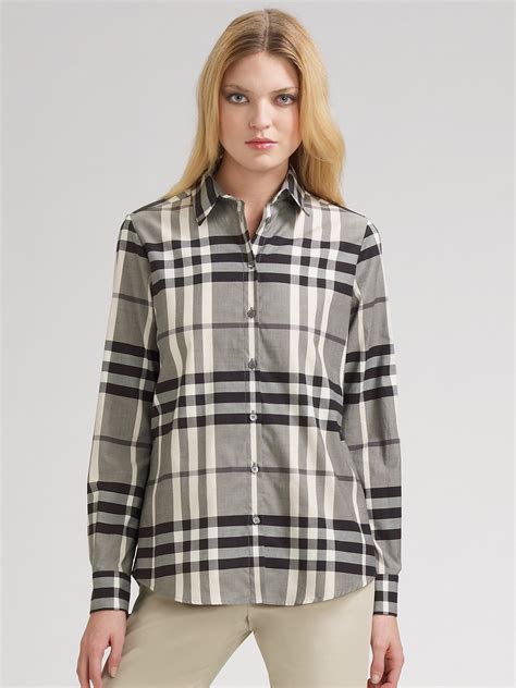 black burberry shirt women's